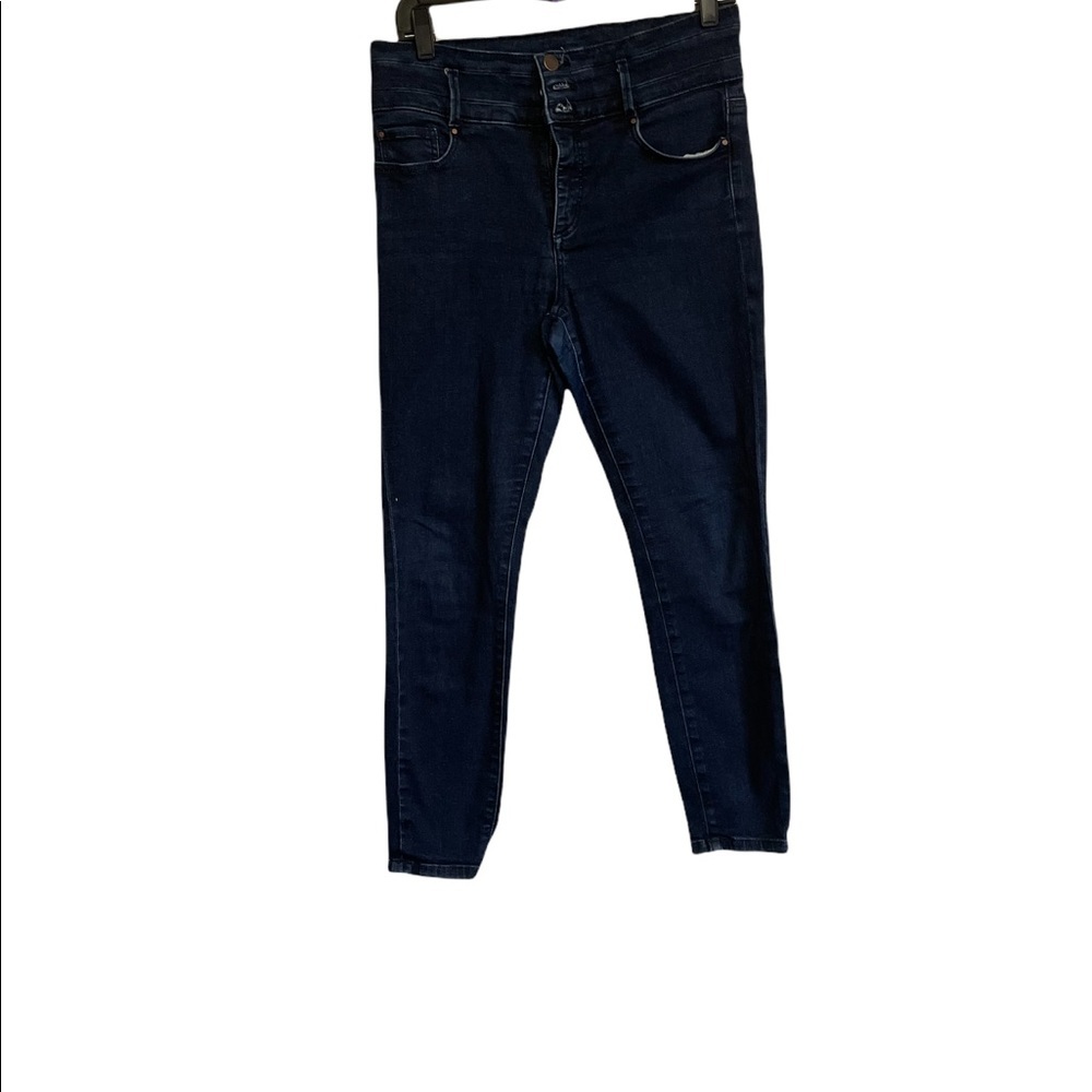 Ann Taylor Petites Womens Jeans 8P Blue the high rise skinny Fast Shipping.